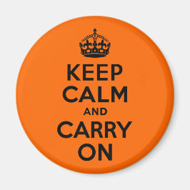 ブラック オレンジ Keep Calm and Carry On マグネット