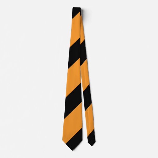ブラック&オレンジIIブロードレジメンタルストライプ ネクタイ (正面)