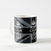 ブラック・オン・ブラック保・アム・ユニオパーソナライズされたン・ジャック コーヒーマグカップ (正面左)