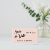 ブラック オン ブラッシュ ウェディング ディテール セーブ ザ デート カード (スタンド正面)