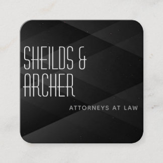 ブラック·カスタマイズ抽象芸術·ミニマリスタイリッシュスト スクエア名刺