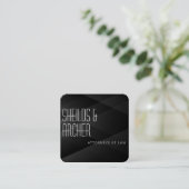 ブラック·カスタマイズ抽象芸術·ミニマリスタイリッシュスト スクエア名刺 (スタンド正面)