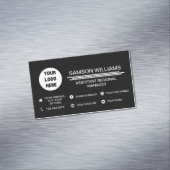 ブラック・カスタムのロゴ・ミニマリスト・ソーシャルメディアのアイコン マグネット名刺 (インサイチュ)