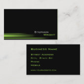 ブラック&カスタムプロフェッショナル名刺 名刺 (正面/裏面)