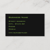 ブラック&カスタムプロフェッショナル名刺 名刺 (裏面)