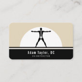 ブラック&カスタムベージュヴィトゥルーヴィアンカイロプラクター 名刺 (正面)