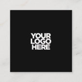 ブラック·カスタム·ロゴ·プロフェッショナル スクエア名刺 (正面)