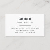 ブラック&カッコいいシルバーギターのレッスン 名刺 (裏面)