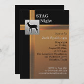 ブラック、カッパー、シルバーの鹿の招待状 招待状 (正面/裏面)