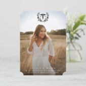 ブラック・カドゥセウスMD医学博士の卒業 案内状 (スタンド正面)