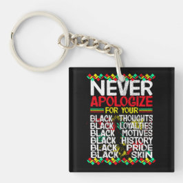 ブラック・カルチャー、ブラック・カルチャーに対する謝罪は決してない キーホルダー