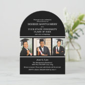 ブラック・カレッジ大学3フォトアーチ卒業 招待状 (スタンド正面)