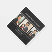 ブラック・カレッジ大学3写真卒業 スタンダードランチョンナプキン (角)