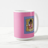 ブラック・ガールLoves Mug in purple with Pink BG コーヒーマグカップ (正面右)