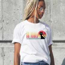 ブラック・キャット・ユー・ピープル、レディTシャツ、ユーおもしろいモア