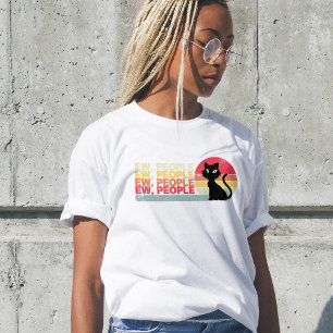 ブラック・キャット・ユー・ピープル、レディTシャツ、ユーおもしろいモア Tシャツ