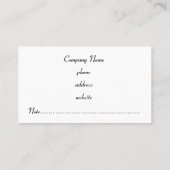 ブラック・キリン・ビジネス・カード 名刺 (裏面)