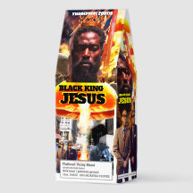 ブラック キング ジーザス コーヒー、12オンス バッグ、ダーク ロースト、
