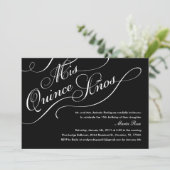 ブラック·キンセアニェラ·エレガント招待状 招待状 (スタンド正面)