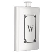 ブラック ギリシャ キー ボーダー モノグラム フラスク (右)