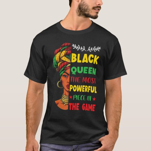 ブラック・クイーンズザ・最強のピース・ブラック・ヒストリー Tシャツ (正面)