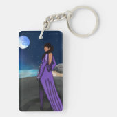 ブラック・クイーン | プリンセス | 美しい黒人女性 キーホルダー (裏面)