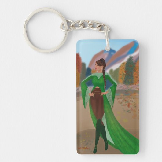 ブラック・クイーン | プリンセス | 美しい黒人女性 キーホルダー (正面)