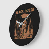 ブラック・クイーン・マスターズ最高のの卒業祝い ラージ壁時計 (傾斜)
