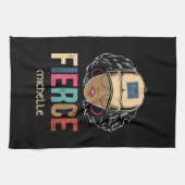 ブラック・クイーン |激しい |黒い女性 キッチンタオル (横)