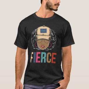 ブラック・クイーン 激しい 黒い女性 Tシャツ