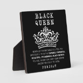 ブラック・クイーン – 王冠は誰も持ち去れない フォトプラーク (正面)