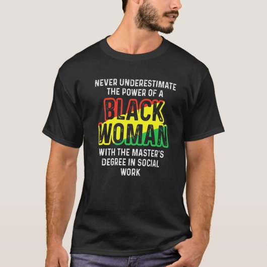 ブラック・クイーンMSWソーシャル・ワーク・マスターズ卒業 Tシャツ (正面)