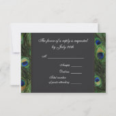 ブラック・クジャクの結婚式 RSVP (裏面)