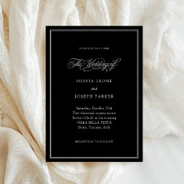 ブラック | クラシックイタリアンエレガンス結婚ズ 招待状
