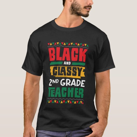 ブラック&クラシー2年生先生ブラック履歴M Tシャツ (正面)