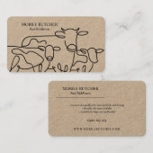 ブラック&クラフトモバイルブッチャーキャトル農家 名刺 (正面/裏面)