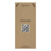 ブラック、クラフト&メニュ素朴ー&プライス・リスト・ラック・カード ラックカード (裏面)