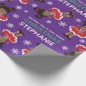 ブラック·クリスマス·ダンサー ラッピングペーパー (角)