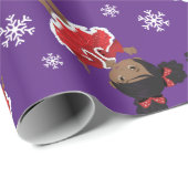 ブラック·クリスマス·ダンサー ラッピングペーパー (ロールコーナー)