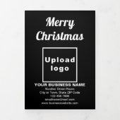 ブラック | クリスマス | ビジネス三折カード 三つ折りカード (カバー)