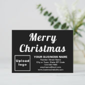 ブラック | クリスマス | ビジネス | 小型フラットカード (スタンド正面)