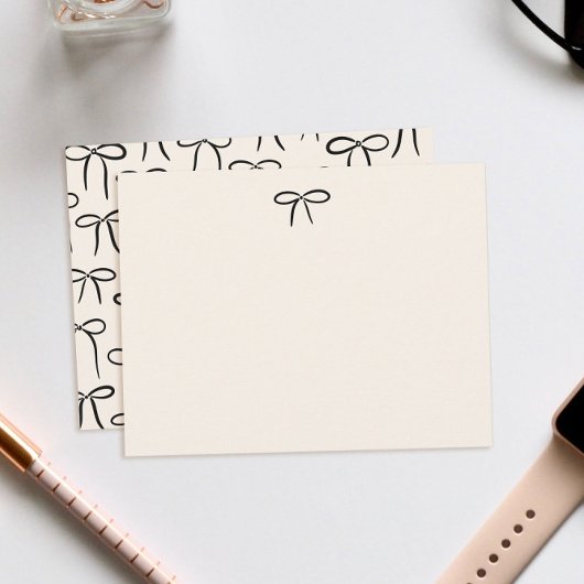 ブラック&クリーシンプルムのバウ文房具 ノートカード