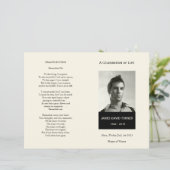 ブラック&クリームのサービス順の葬儀プログラム (スタンド正面)