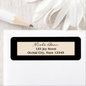 ブラック&クリームシック結婚ズ住所 シール (インサイチュ)