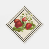 ブラック&クリームストロベリ結婚ーのナプキン スタンダードランチョンナプキン (角)