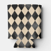 ブラック&クリームダイヤモンドパターお洒落ン 缶クーラー (裏面)