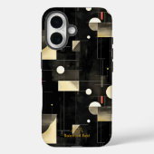 ブラック&クリームバランス幾何アートフォンケース Case-Mate iPhoneケース (裏面)