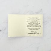 ブラック&クリームフォト悔やみや弔慰ありがとう サンキューカード (内部)