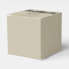 ブラック&クリームフローラエンボス結婚式の引き出物箱 フェイバーボックス