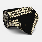 ブラック&クリーム抽象芸術パターンギントタイ ネクタイ (ロール)